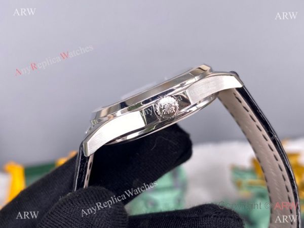 PPF Swiss Patek Philippe Aquanaut Lady Black Leather Strap Copy Watch PPF Swiss Patek Philippe Aquanaut Lady Black Leather Strap Copy Watch