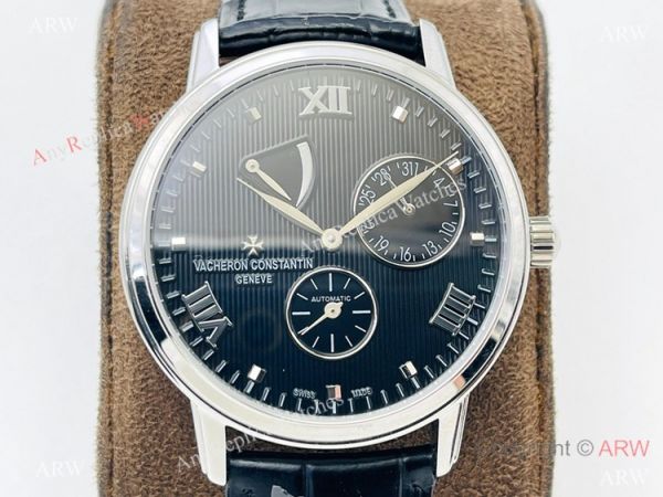 Swiss Grade Copy Vacheron Constantin Patrimony TWS Cal.1420 watch Black Power reserve Dial Swiss Grade Copy Vacheron Constantin Patrimony TWS Cal.1420 watch Black Power reserve Dial
