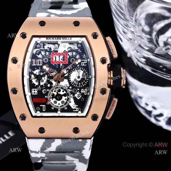 High Quality Replica Richard Mille RM011 FM Automatic Watch Camouflage Strap High Quality Replica Richard Mille RM011 FM Automatic Watch Camouflage Strap