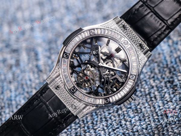 Swiss Grade Hublot Classic Fusion 42mm Knockoff Hublot Skeleton Diamond Watch Swiss Grade Hublot Classic Fusion 42mm Knockoff Hublot Skeleton Diamond Watch