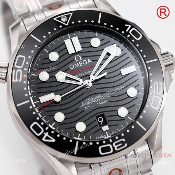 2021 New Swiss Grade OR Factory Omega Seamaster Diver 300m Watch Stainless Steel Black Ceramic Bezel 2021 New Swiss Grade OR Factory Omega Seamaster Diver 300m Watch Stainless Steel Black Ceramic Bezel
