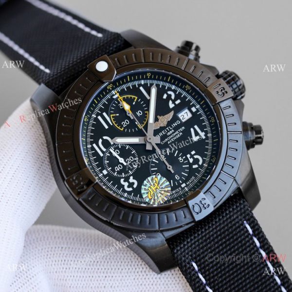 JH Factory Copy Breitling Avenger Chronograph 7750 Watch Black Case Nato Strap JH Factory Copy Breitling Avenger Chronograph 7750 Watch Black Case Nato Strap