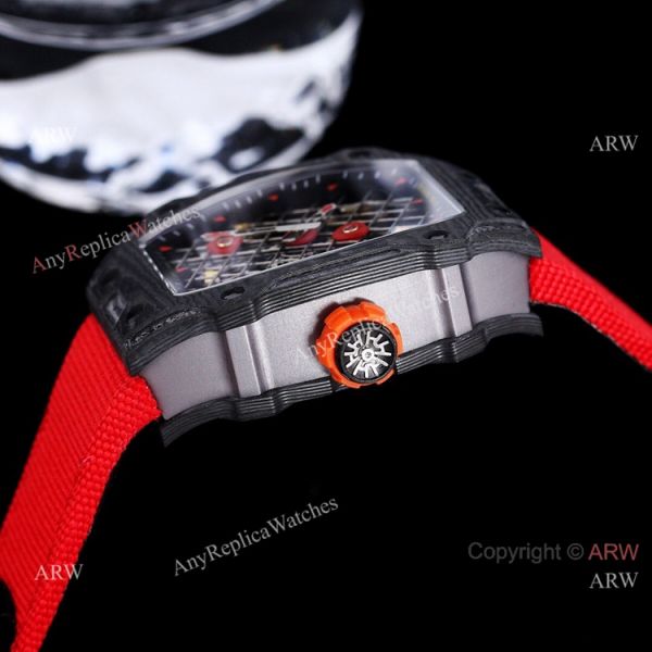 Best New Richard Mille RM 27-04 Tourbillon Rafael Nadal Tennis Court Watch Red Fabric Strap Best New Richard Mille RM 27-04 Tourbillon Rafael Nadal Tennis Court Watch Red Fabric Strap