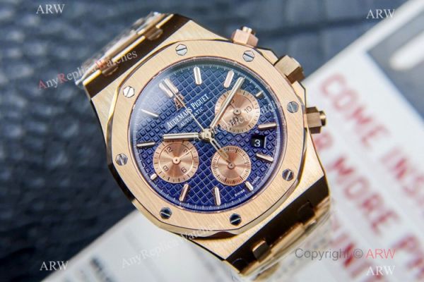 Grade 1A Swiss Copy Audemars Piguet Royal Oak Chronograph Watch ETA7750 Rose Gold Subdials Grade 1A Swiss Copy Audemars Piguet Royal Oak Chronograph Watch ETA7750 Rose Gold Subdials