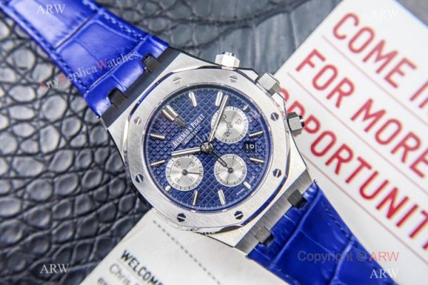 Grade 1A Swiss Copy Audemars Piguet Royal Oak Chrono ETA 7750 Watch 41mm SS Blue Dial Grade 1A Swiss Copy Audemars Piguet Royal Oak Chrono ETA 7750 Watch 41mm SS Blue Dial
