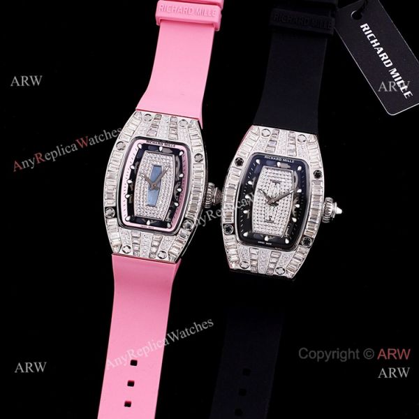 Swiss Quality Richard Mille RM 007-01 Iced Out Diamond Watch Women Size Swiss Quality Richard Mille RM 007-01 Iced Out Diamond Watch Women Size