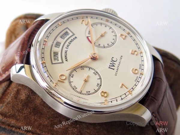 Swiss Grade 1 IWC Portuguese Annual Calendar ZF Swiss 52850 Rose Gold Arabic Marker 44mm Swiss Grade 1 IWC Portuguese Annual Calendar ZF Swiss 52850 Rose Gold Arabic Marker 44mm
