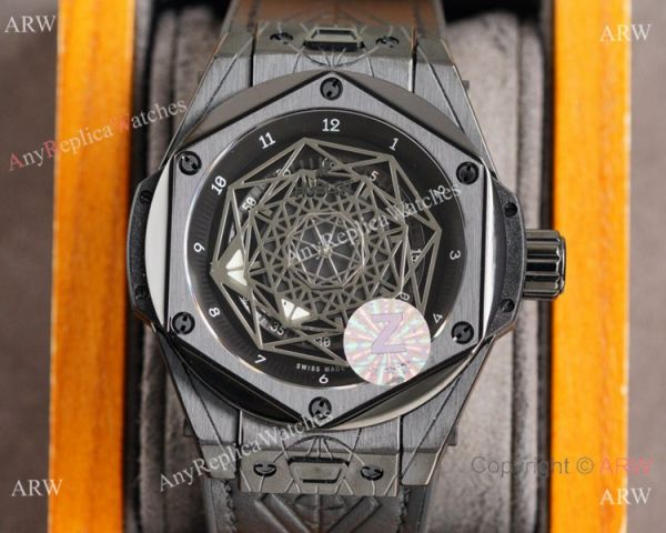 Z Factory Swiss Copy Hublot Sang Bleu Citizen Watch 45mm Solid Black Z Factory Swiss Copy Hublot Sang Bleu Citizen Watch 45mm Solid Black