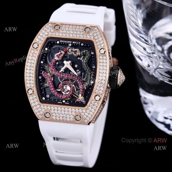 High Copy Richard Mille Diamond Watch RM026 Snake Dial Tourbillon Serpent Watch High Copy Richard Mille Diamond Watch RM026 Snake Dial Tourbillon Serpent Watch