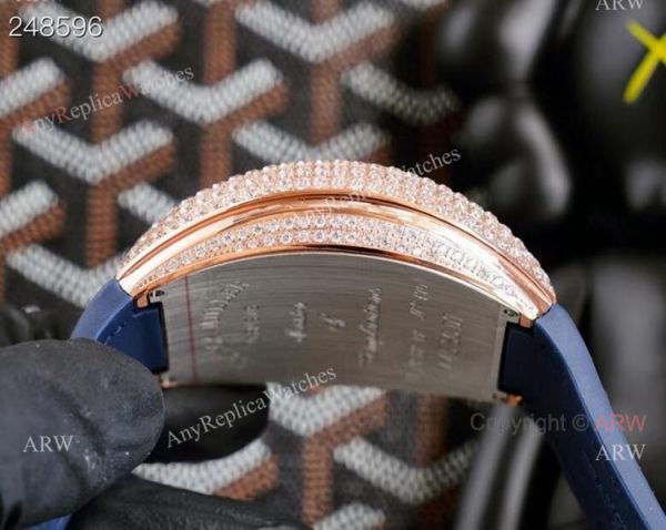 Replica Rose Gold Franck Muller V45 Revolution 3 Skeleton Watch With Diamonds for men Replica Rose Gold Franck Muller V45 Revolution 3 Skeleton Watch With Diamonds for men