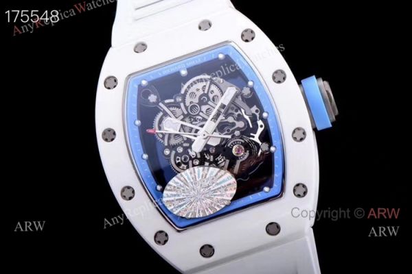KV Factory Richard Mille RM 055 White Ceramic Watch Best Copy KV Factory Richard Mille RM 055 White Ceramic Watch Best Copy