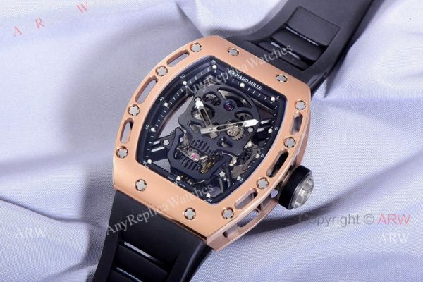 JB Factory Richard Mille RM 52-01 Skull Tourbillon Watch Rose Gold High Copy JB Factory Richard Mille RM 52-01 Skull Tourbillon Watch Rose Gold High Copy