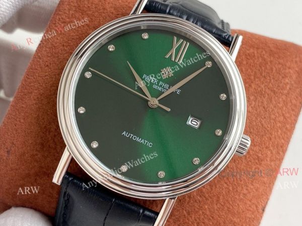 Patek Philippe Calatrava Classic Watch Mens Green Dial Automatic Replica Watch Patek Philippe Calatrava Classic Watch Mens Green Dial Automatic Replica Watch