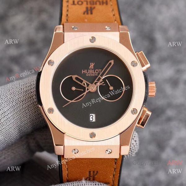 2021 New Copy Hublot Classic Fusion Onyx Dial Rose Gold Watch 43mm 2021 New Copy Hublot Classic Fusion Onyx Dial Rose Gold Watch 43mm