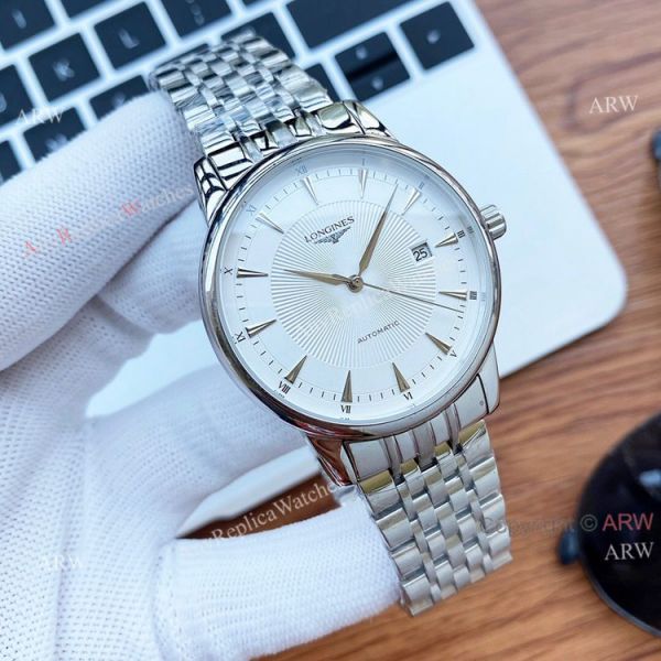 Black Face Longines Watch For Men Size 40mm Automatic Two Tone Replica Black Face Longines Watch For Men Size 40mm Automatic Two Tone Replica