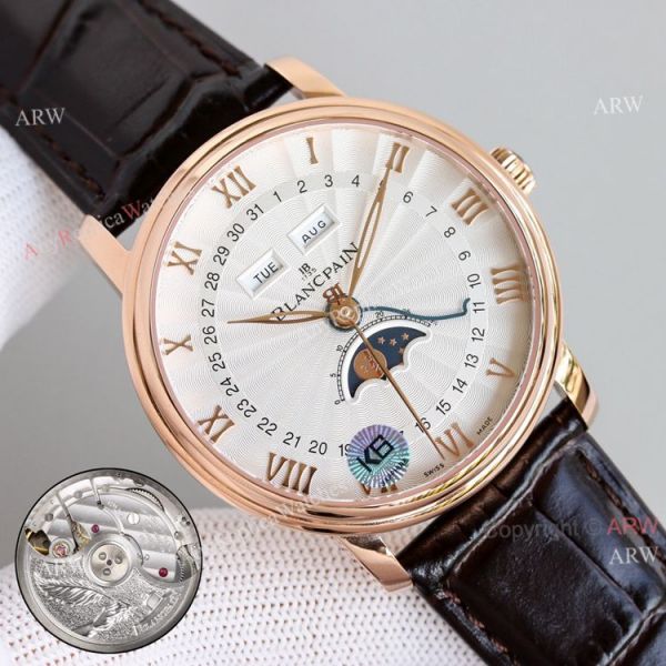 New Blancpain Villeret Moon Phase Watch 6654 Rose Gold Replica Watch V2 New Upgraded New Blancpain Villeret Moon Phase Watch 6654 Rose Gold Replica Watch V2 New Upgraded