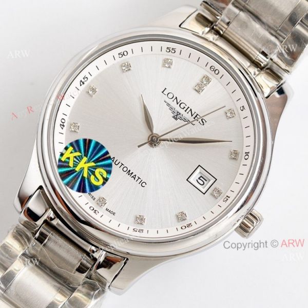 Swiss Grade Longines Master Collection Stainless Steel White Face Automatic Watch Replica For Men Swiss Grade Longines Master Collection Stainless Steel White Face Automatic Watch Replica For Men