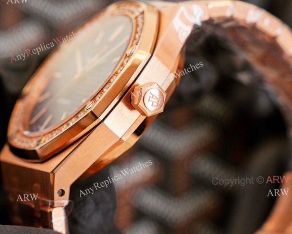 High Quality Replica Audemars Piguet Royal Oak 41mm Blue Face Rose Gold Watch With Diamonds High Quality Replica Audemars Piguet Royal Oak 41mm Blue Face Rose Gold Watch With Diamonds