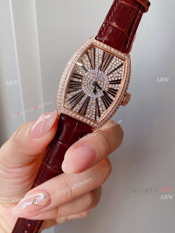 Iced Out Franck Muller Cintree Curvex Rose Gold Ladies Watch With Diamonds Best Copy Iced Out Franck Muller Cintree Curvex Rose Gold Ladies Watch With Diamonds Best Copy