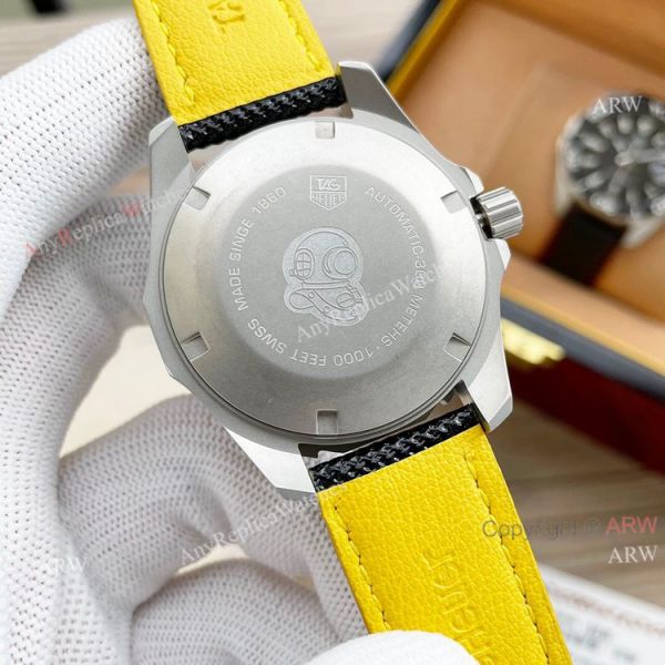 High Copy Tag Heuer Aquaracer Calibre 5 Automatic Watch 44mm White Face Black Leather Strap High Copy Tag Heuer Aquaracer Calibre 5 Automatic Watch 44mm White Face Black Leather Strap