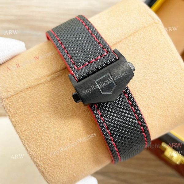 Tag Heuer Aquaracer Calibre 5 White Face 44 Replica Watch Black Steel Black Leather Strap Tag Heuer Aquaracer Calibre 5 White Face 44 Replica Watch Black Steel Black Leather Strap