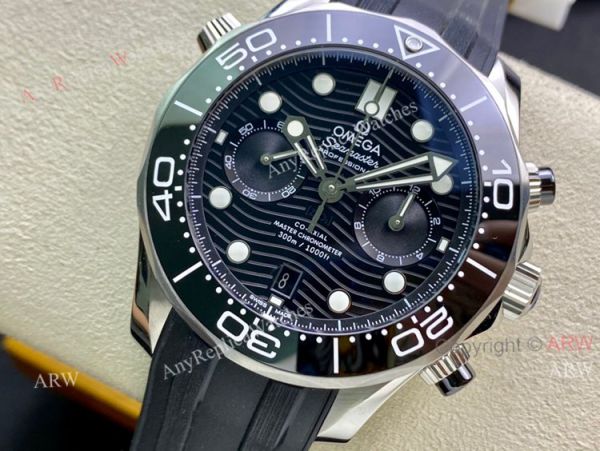 New OM Factory Omega Seamaster Diver 300 Black Dial Black Rubber Strap Replica Watch 44mm New OM Factory Omega Seamaster Diver 300 Black Dial Black Rubber Strap Replica Watch 44mm