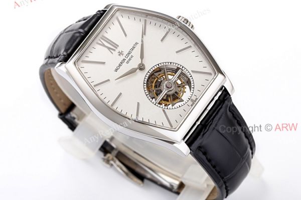 New Vacheron Constantin Malte Real Tourbillon White Face Black Leather Strap Silver Case Replica Watch New Vacheron Constantin Malte Real Tourbillon White Face Black Leather Strap Silver Case Replica Watch