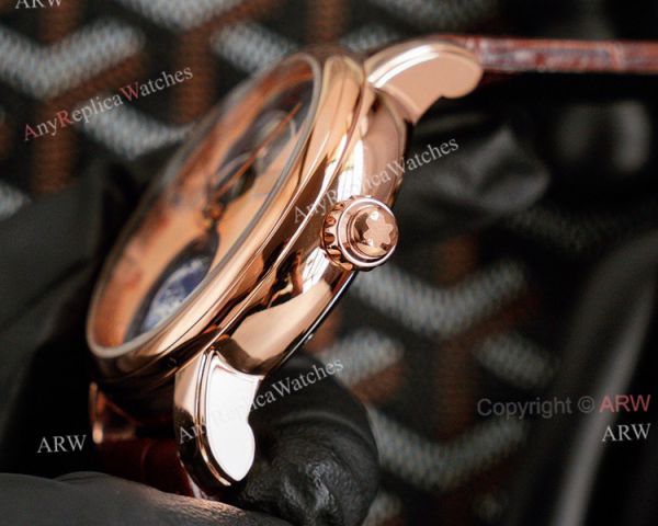 Automatic Montblanc Tourbillon Geosphere Rose Gold Replica Watch Brown Leather Strap For Men Automatic Montblanc Tourbillon Geosphere Rose Gold Replica Watch Brown Leather Strap For Men