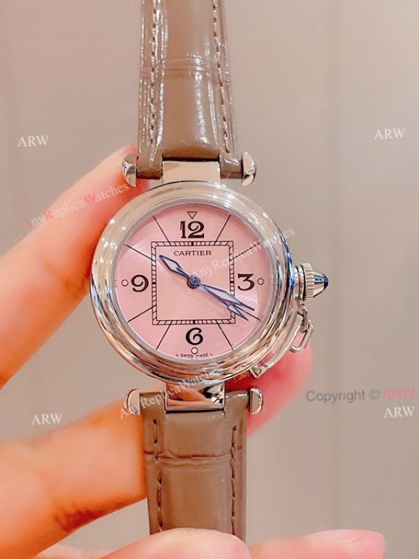New Cartier Pasha WomenS Watch 35mm Pink Face High End Replica New Cartier Pasha WomenS Watch 35mm Pink Face High End Replica