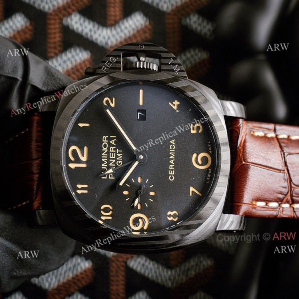 Panerai Luminor GMT All Black Replica Watch 44mm Panerai Luminor GMT All Black Replica Watch 44mm