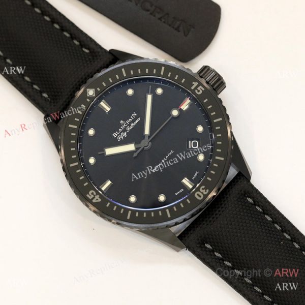 Swiss Grade Replica Blancpain Fifty Fathoms Bathyscaphe GF Factory Cal.1315 Watch All Black Swiss Grade Replica Blancpain Fifty Fathoms Bathyscaphe GF Factory Cal.1315 Watch All Black