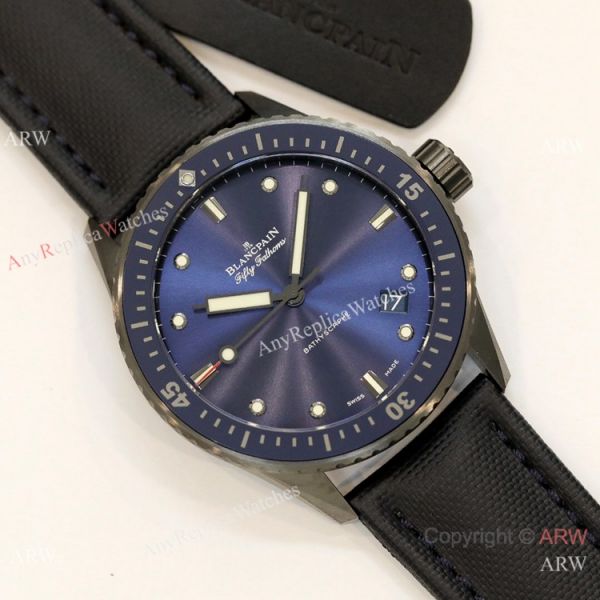 Swiss Grade Replica Blancpain Fifty Fathoms Bathyscaphe GF Factory Cal.1315 Watch Blue Dial Swiss Grade Replica Blancpain Fifty Fathoms Bathyscaphe GF Factory Cal.1315 Watch Blue Dial
