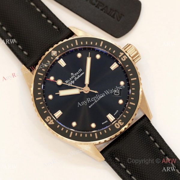 Swiss Grade Replica Blancpain Fifty Fathoms Bathyscaphe GF Factory Cal.1315 Rose Gold Watch Swiss Grade Replica Blancpain Fifty Fathoms Bathyscaphe GF Factory Cal.1315 Rose Gold Watch