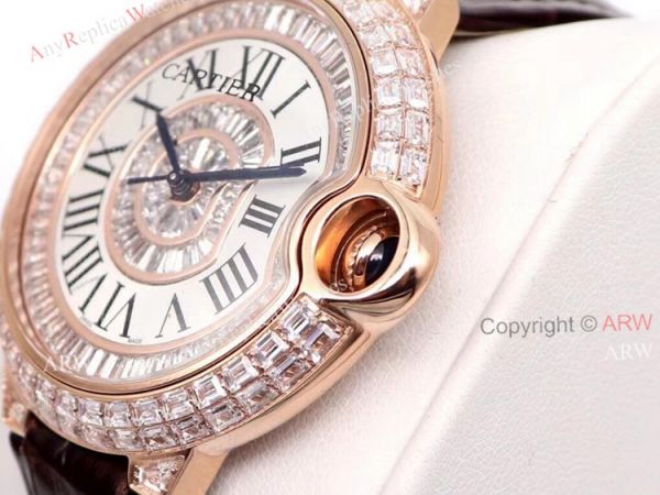 Best Replica 42mm Cartier Ballon Bleu Rose Gold Watch With Diamonds Best Replica 42mm Cartier Ballon Bleu Rose Gold Watch With Diamonds