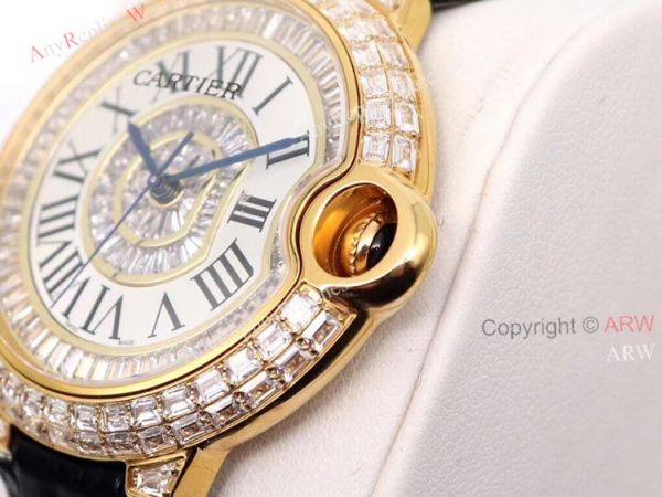 Replica Cartier Ballon Bleu 42mm Gold Watch With Diamonds Replica Cartier Ballon Bleu 42mm Gold Watch With Diamonds