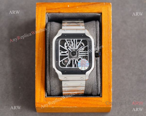 New Two Tone Rose Gold Santos de Cartier Skeleton watch WHSA0016 New Two Tone Rose Gold Santos de Cartier Skeleton watch WHSA0016