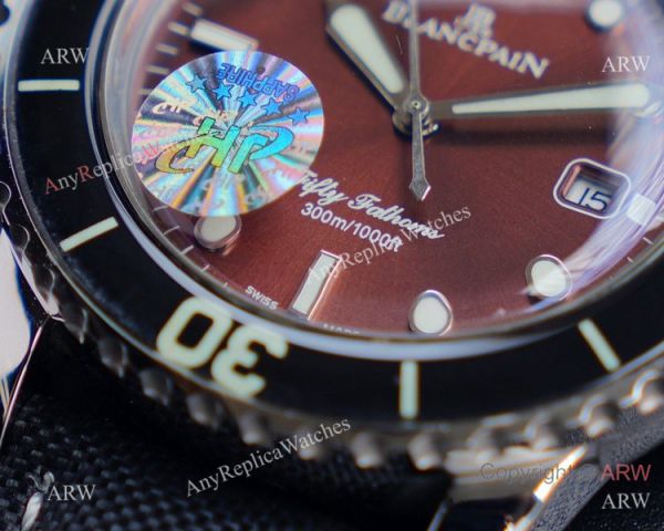 JH Replica Blancpain Fifty Fathoms Swiss Watch Stainless Steel Chocolate Dial 45mm JH Replica Blancpain Fifty Fathoms Swiss Watch Stainless Steel Chocolate Dial 45mm