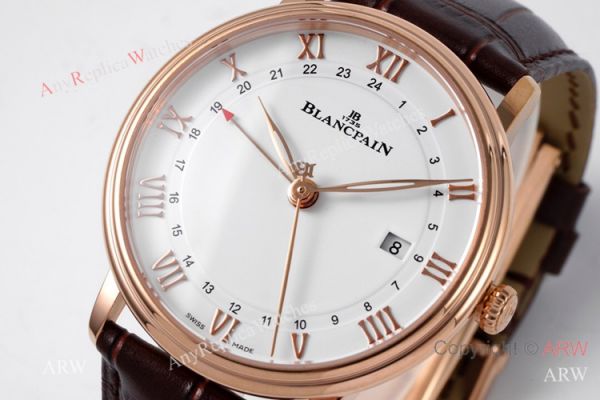 New Swiss Grade Blancpain Villeret Gmt Date 6662-1127-55 Rose Gold Watch 40mm New Swiss Grade Blancpain Villeret Gmt Date 6662-1127-55 Rose Gold Watch 40mm
