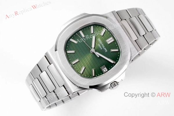 PPF Swiss Replica Patek Philippe Nautilus 5711A Olive-green Dial Watch 324 Movement PPF Swiss Replica Patek Philippe Nautilus 5711A Olive-green Dial Watch 324 Movement