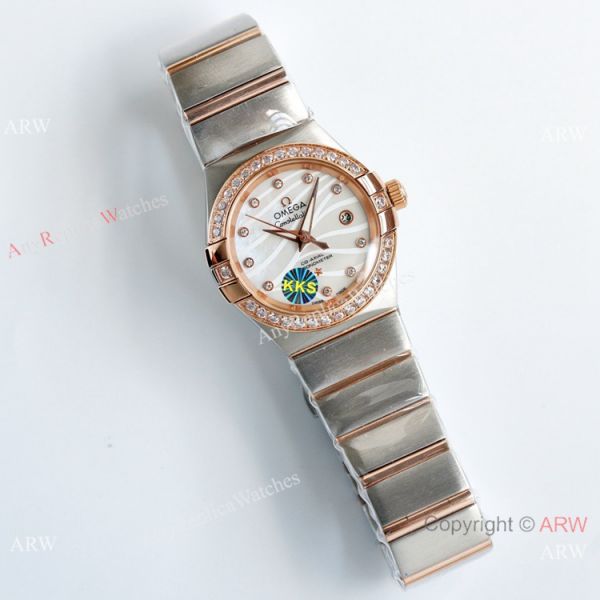 New! Swiss Quality Omega Double Eagle 27mm Lady Watch Diamond Bezel MOP Dial New! Swiss Quality Omega Double Eagle 27mm Lady Watch Diamond Bezel MOP Dial