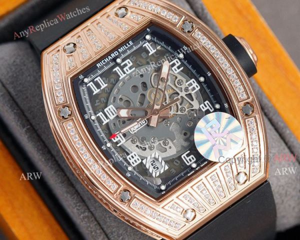 (RM Factory) High Quality Replica Richard Mille RM010 Rose Gold Diamond Watch (RM Factory) High Quality Replica Richard Mille RM010 Rose Gold Diamond Watch