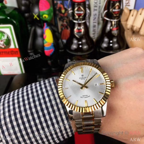 Tudor Geneve m12510 Copy Watches Two Tone Champagne Dial Tudor Geneve m12510 Copy Watches Two Tone Champagne Dial