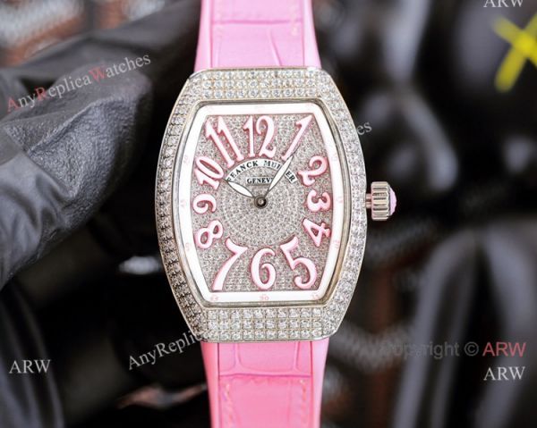 Swiss Quartz Franck Muller Vanguard Lady Watches Purple Gummy Strap Swiss Quartz Franck Muller Vanguard Lady Watches Purple Gummy Strap