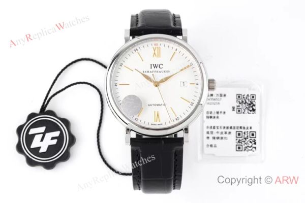 ZF Factory IWC Portofino Swiss 9019 White Dial Leather Strap Watches ZF Factory IWC Portofino Swiss 9019 White Dial Leather Strap Watches