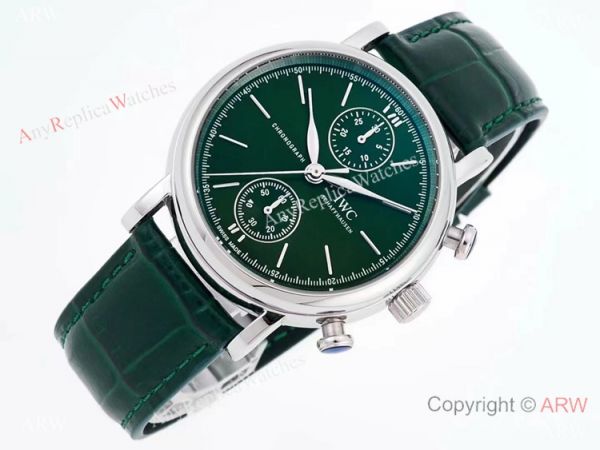 Swiss Replica IWC Portofino Chronograph IW391405 Watch Olive Green Dial Swiss Replica IWC Portofino Chronograph IW391405 Watch Olive Green Dial
