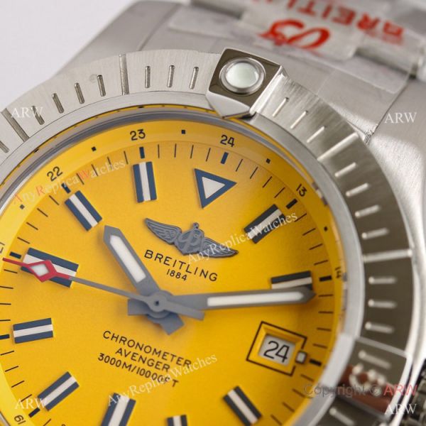 (GF) Swiss Breitling Avenger Automatic 45 Seawolf Yellow Watch Asia 2824 Movement (GF) Swiss Breitling Avenger Automatic 45 Seawolf Yellow Watch Asia 2824 Movement