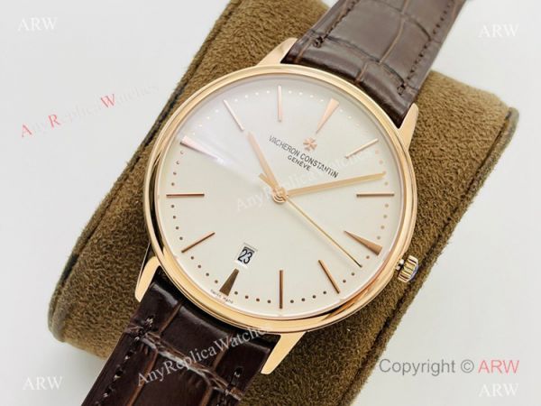 2021 New! MK Factory V4 Vacheron Constantin Patrimony Men Watch Rose Gold White Dial 2021 New! MK Factory V4 Vacheron Constantin Patrimony Men Watch Rose Gold White Dial