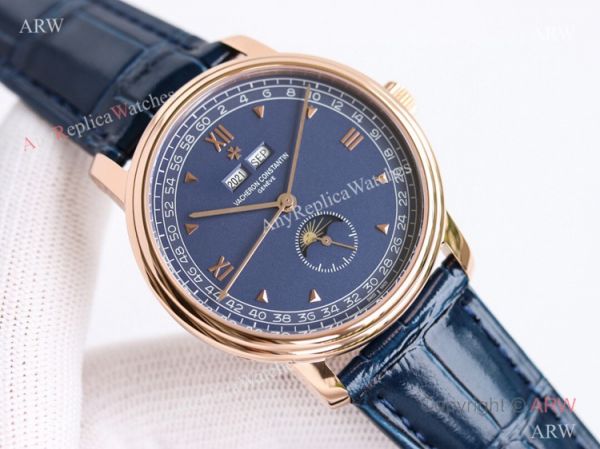 TWS Factory 1-1 Copy Vacheron Constantin Historiques Calendrier Complet 1948 3100v Watch Rose Gold Blue Dial TWS Factory 1-1 Copy Vacheron Constantin Historiques Calendrier Complet 1948 3100v Watch Rose Gold Blue Dial