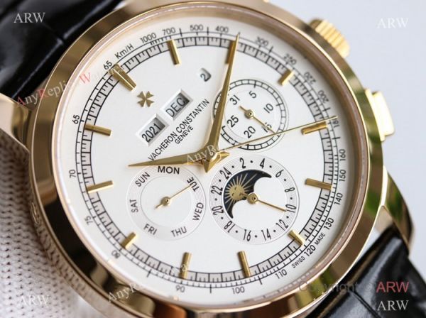 TW Factory Copy Vacheron Constantin Traditionnelle Perpetual Calendar Watch Gold Chronograph Dial TW Factory Copy Vacheron Constantin Traditionnelle Perpetual Calendar Watch Gold Chronograph Dial