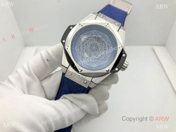 Replica Hublot Big Bang Sang Bleu Watch Automaitc Blue Gummy Strap Replica Hublot Big Bang Sang Bleu Watch Automaitc Blue Gummy Strap